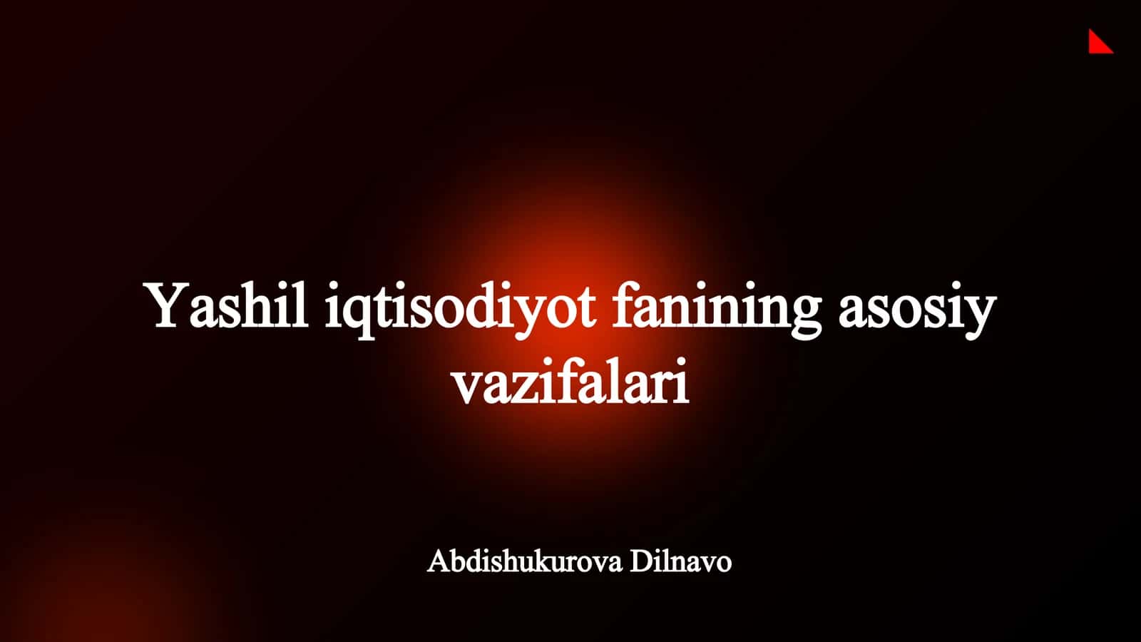 Yashil iqtisodiyot fanining asosiy vazifalari 1