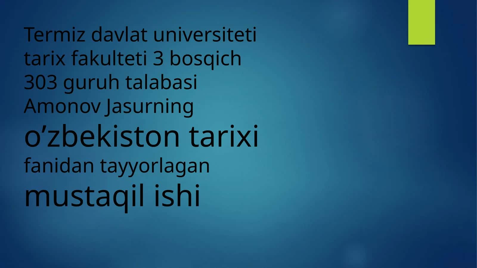 Oʻzbekiston Respublikasi Prezidentiligining joriy etilishi 1