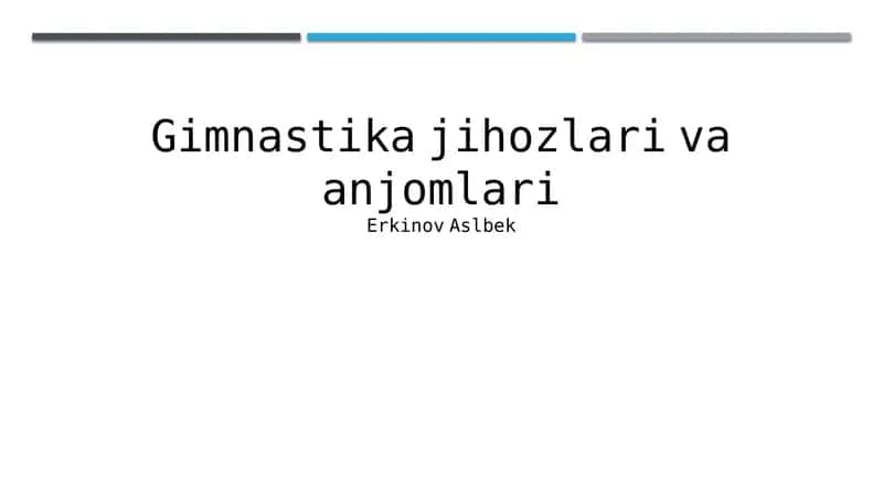 Asosiy va Qo'llab-quvvatlovchi Jihozlar 1