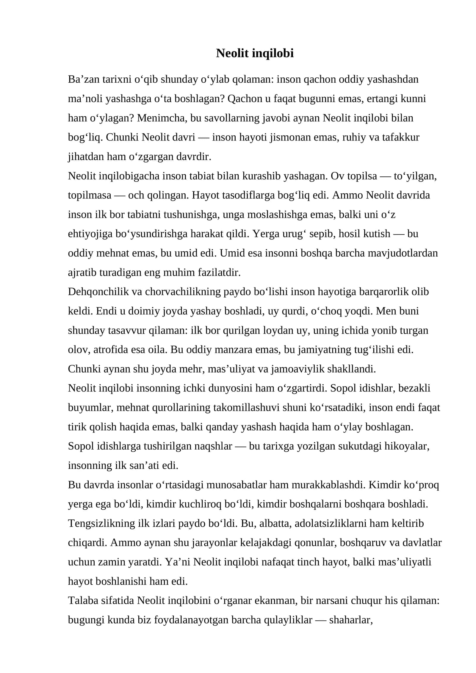 Neolit inqilobi 1