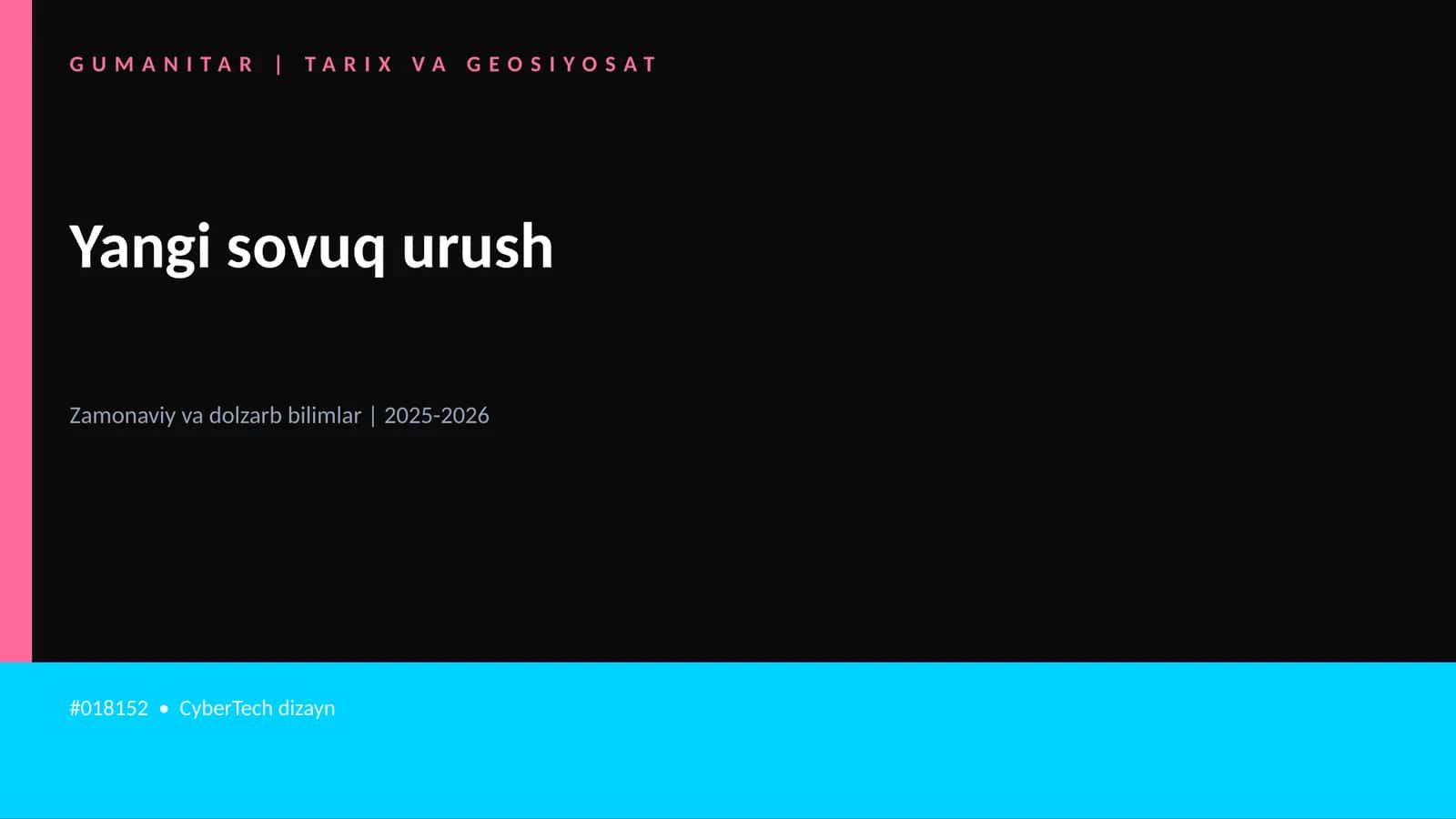 Yangi sovuq urush 1