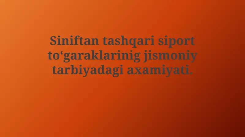 Siport klublari va jismoniy tarbiya axamiyati 1