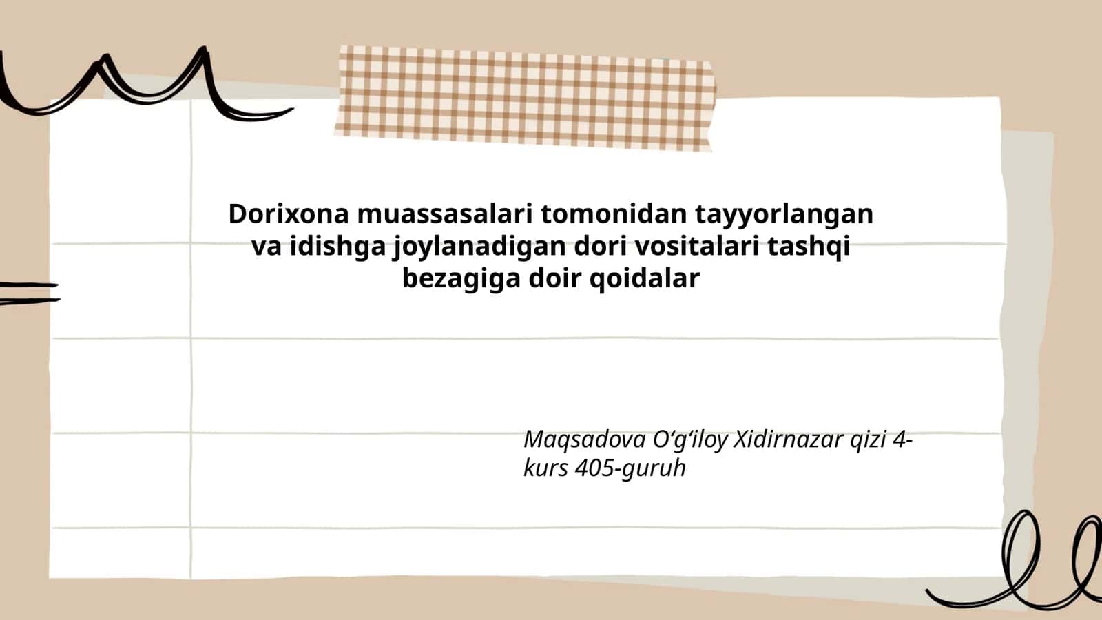 Dori vositalari tashqi bezagiga doir qoidalar 1