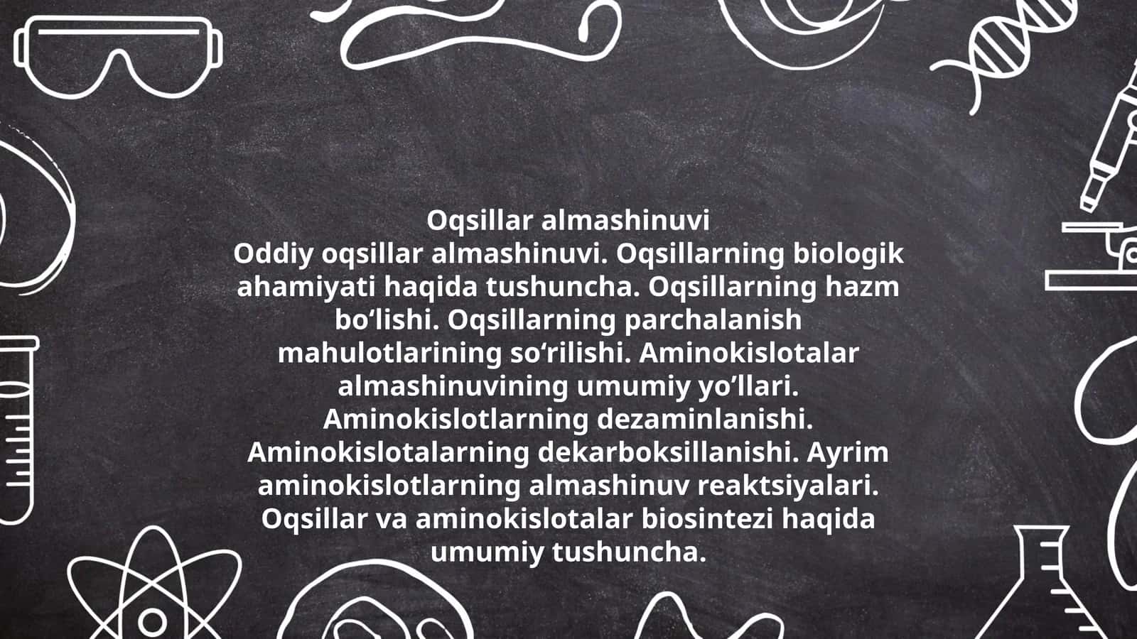 Oqsillar almashinuvi 1