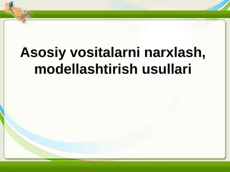 Modellashtirish 1