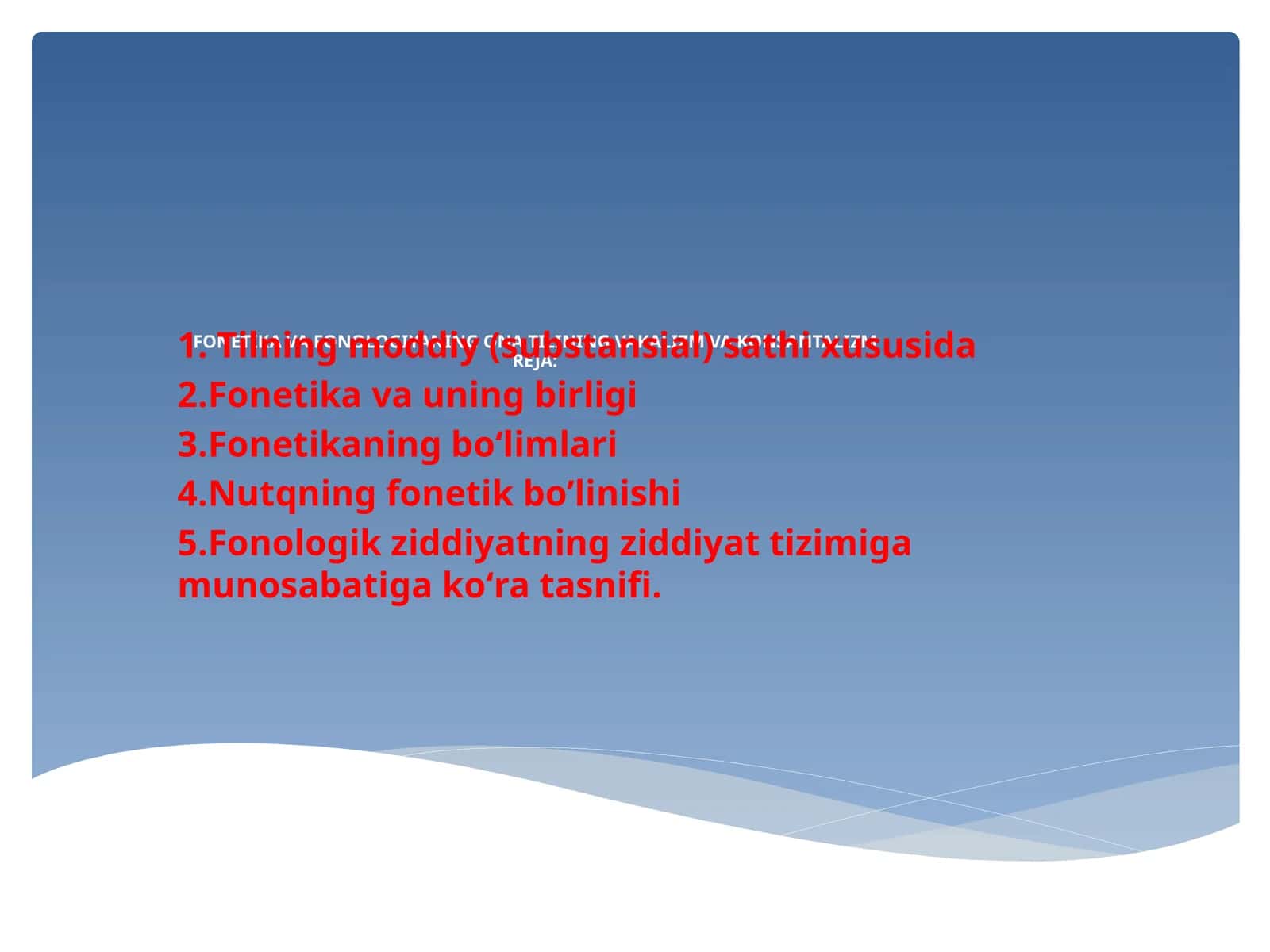FONETIKA VA FONOLOGIYANING ONA TILINING VAKALIZM VA KONSANTALIZM 1