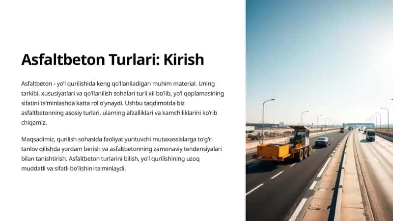 Asfaltbeton Turlari Kirish 1
