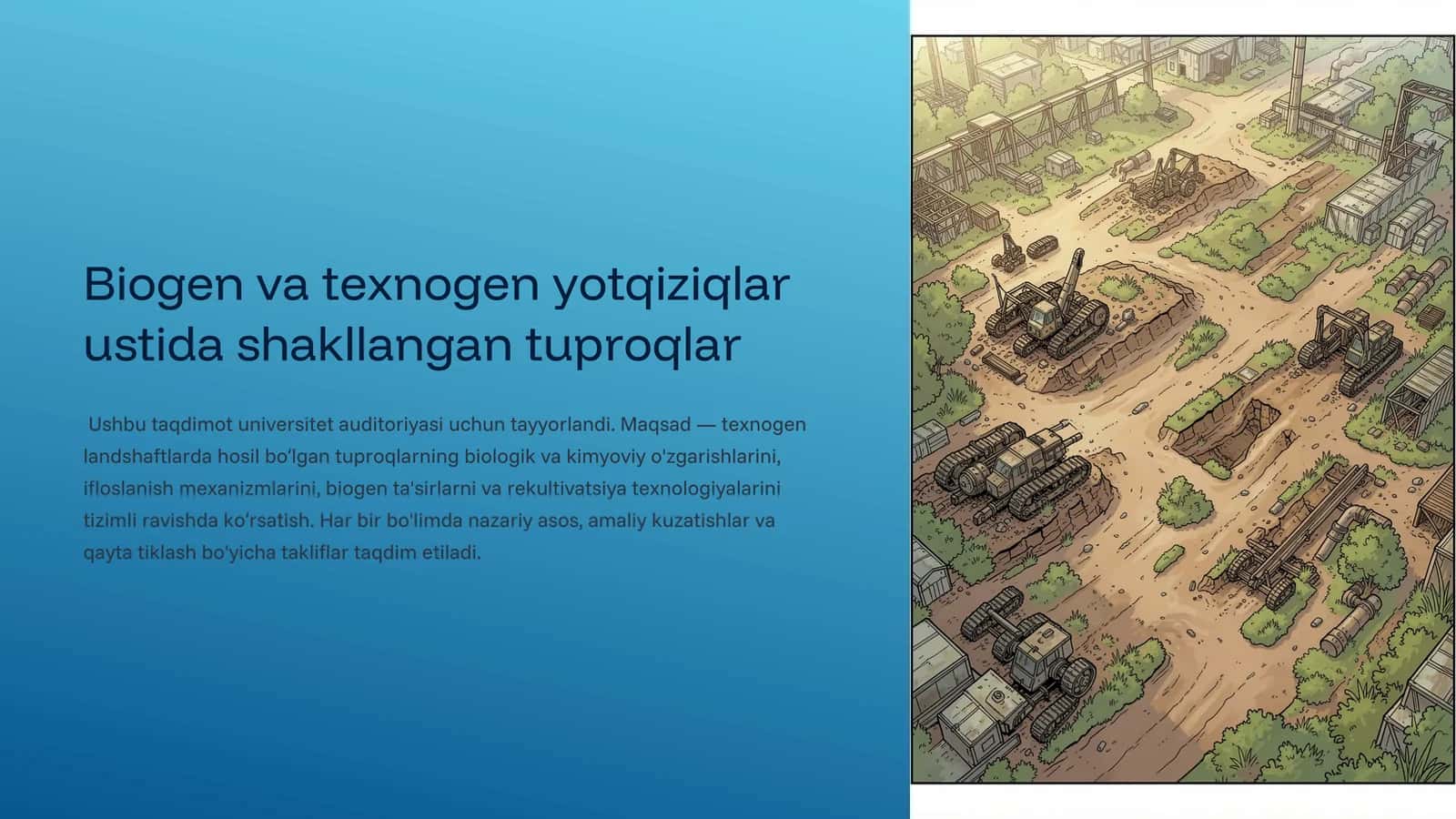 Biogen va texnogen yotqiziqlar ustida shakllangan tuproqlar 1