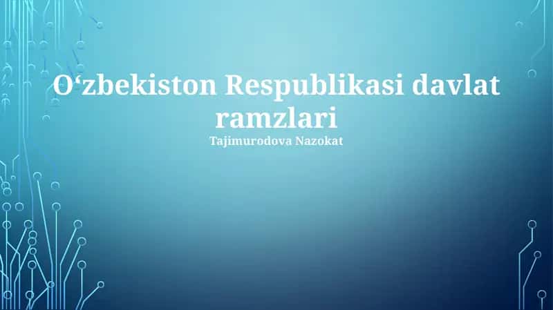 Oʻzbekiston Respublikasi davlat ramzlari 1