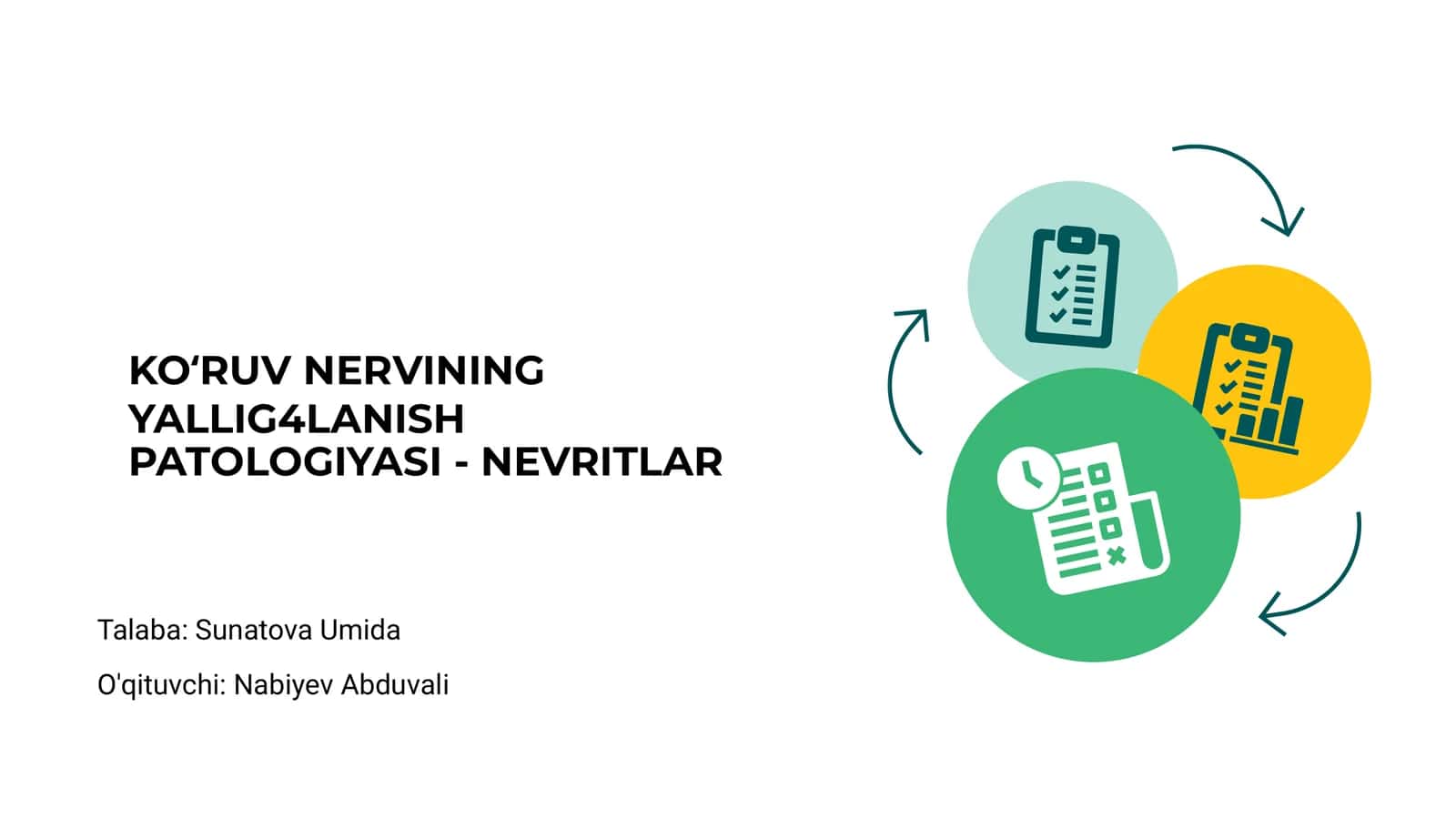 Köruv nervining yallig‘lanishi: kirish - Nevritlar patologiyasi 1