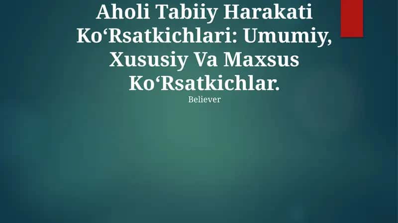Aholi Tabiiy Harakati Ko‘Rsatkichlari 1
