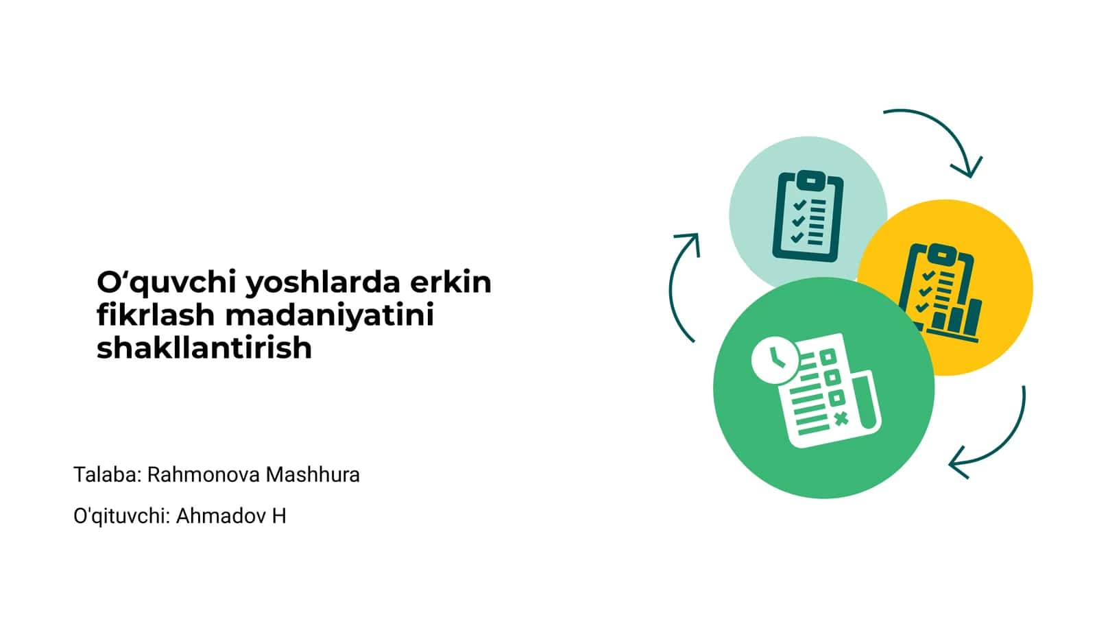 Oʻquvchi yoshlarda erkin fikrlash madaniyatini shakllantirish 1