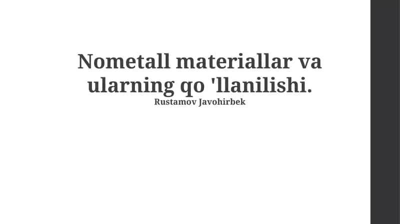 Tоsh: Turlari va qo'llanilishi 1
