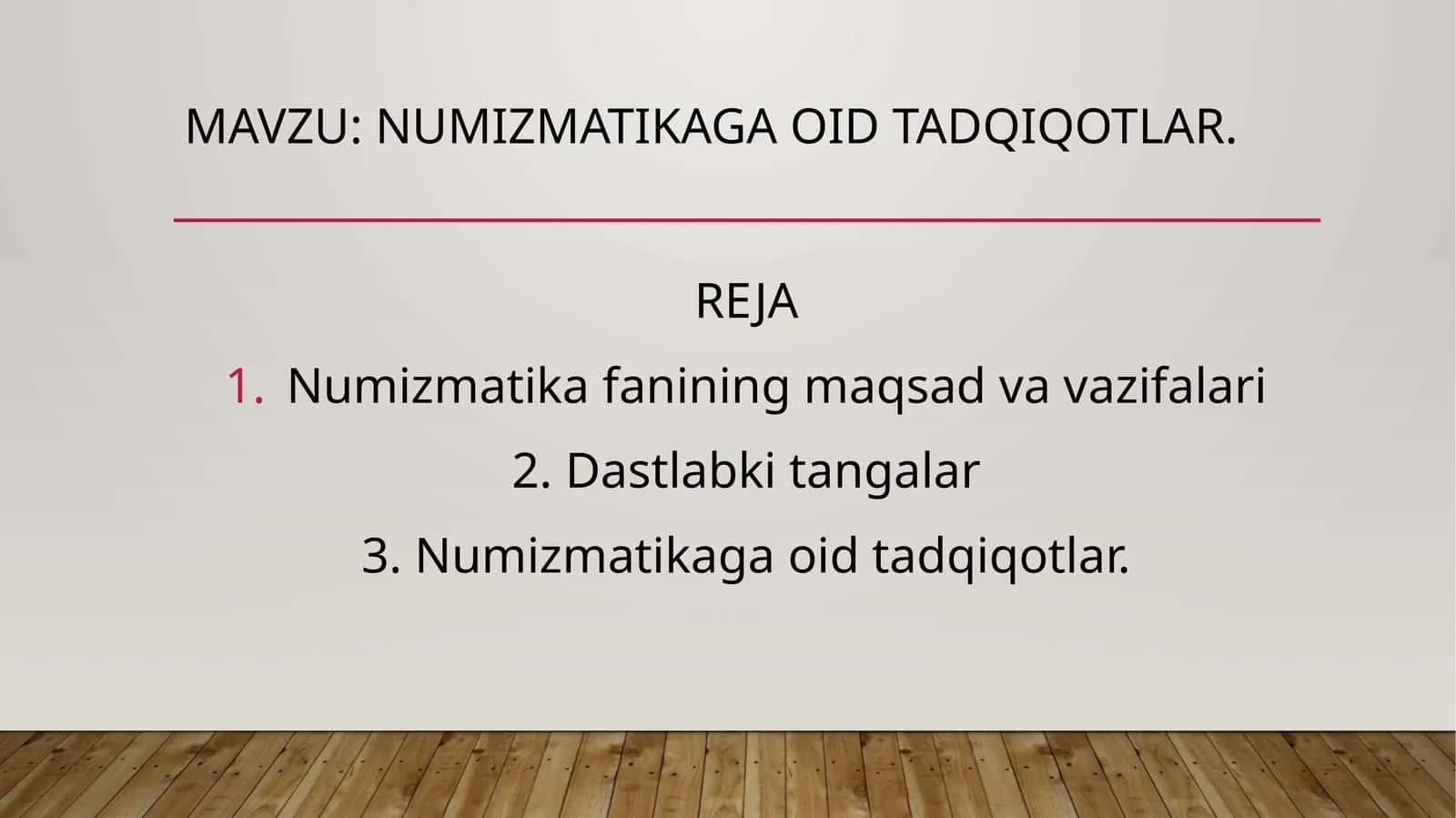 numizmatikaga oid tadqiqotlar 1