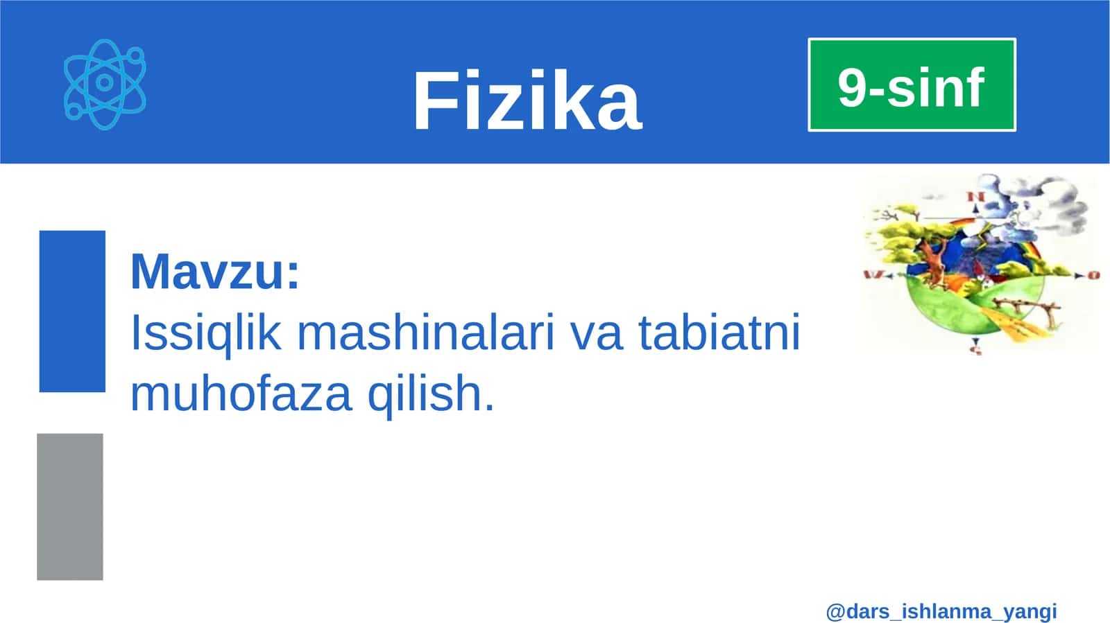 Issiqlik mashinalari va tabiatni muhofaza qilish 1