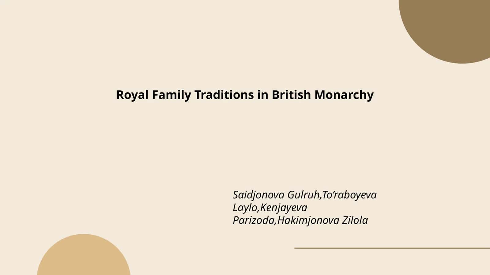 Royal Family Traditions in British Monarchy 1