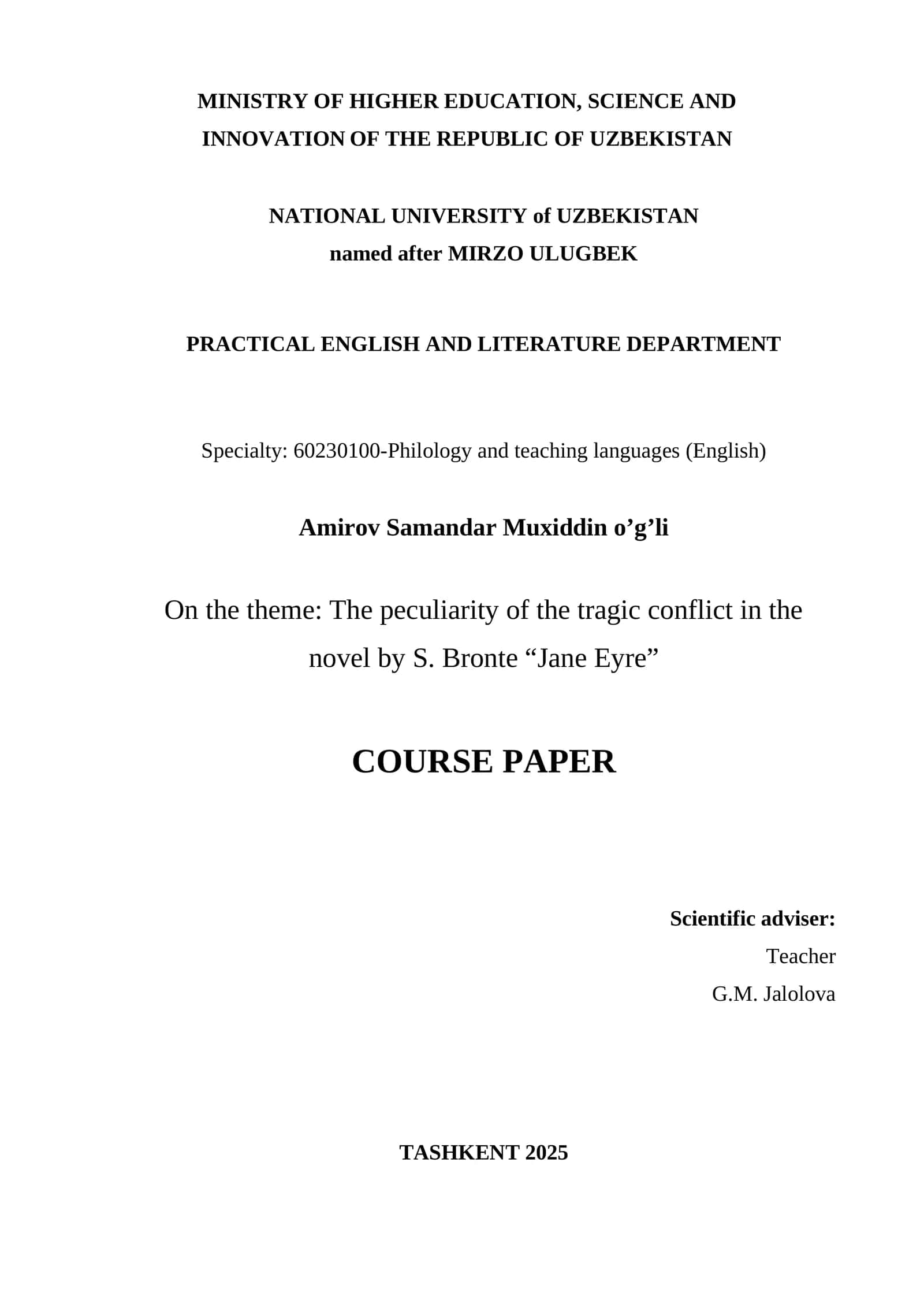 Amirov Samandar Muxiddin o’g’li 1