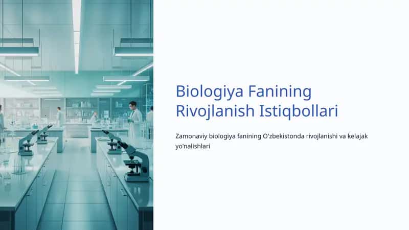 Biologiya Fanining Rivojlanish Istiqbollari 1