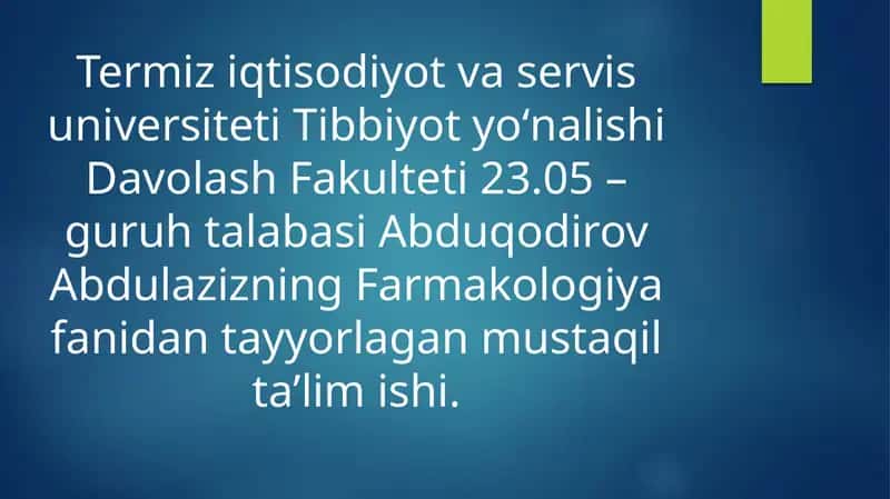 Antibiotiklar haqida umumiy tushuncha 1