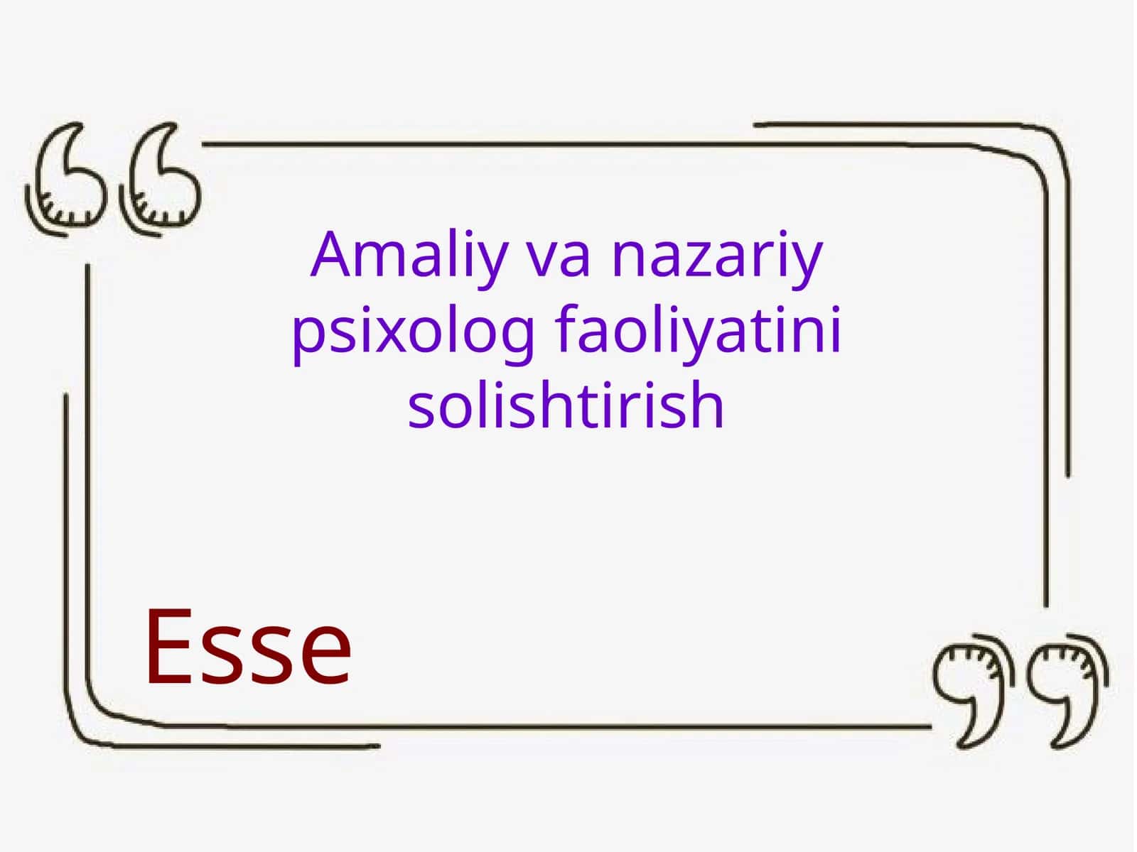 Amaliy va nazariy psixolog faoliyatini solishtirish 1