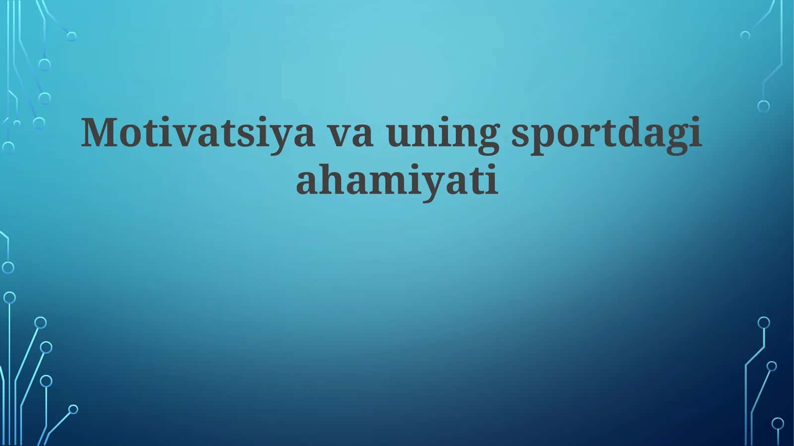 Motivatsiyava uning sport dagi ahamiyati 1