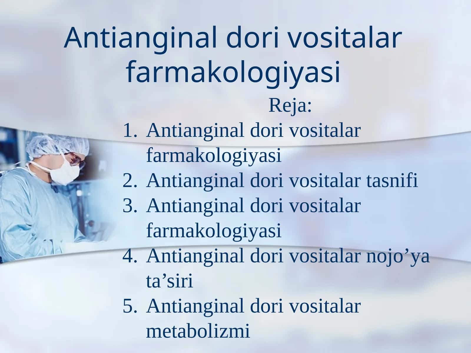 Antianginal dori vositalar farmakologiyasi 1