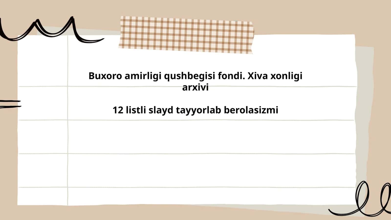 Buxoro amirligi qushbegisi fondi. Xiva xonligi arxivi 1