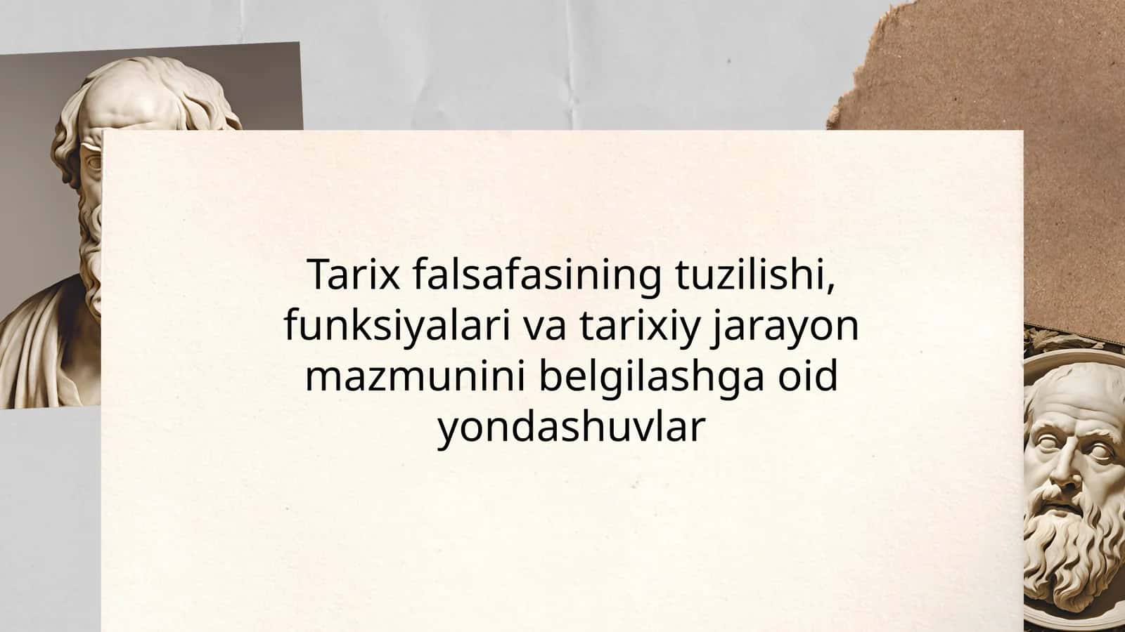 Tarix falsafasining tuzilishi 1