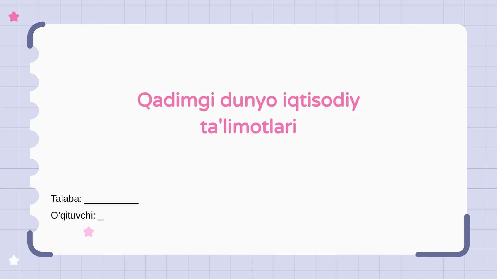 Qadimgi dunyo iqtisodiy ta'limotlari 1