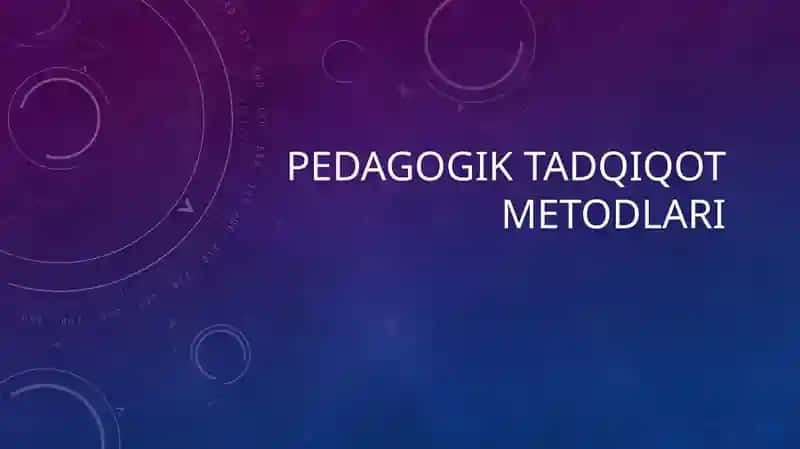 Pedagogik tadqiqot metodlari