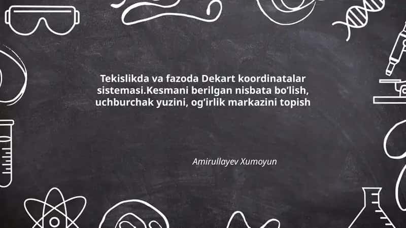 Dekart tekislik koordinatalar tizimi 1