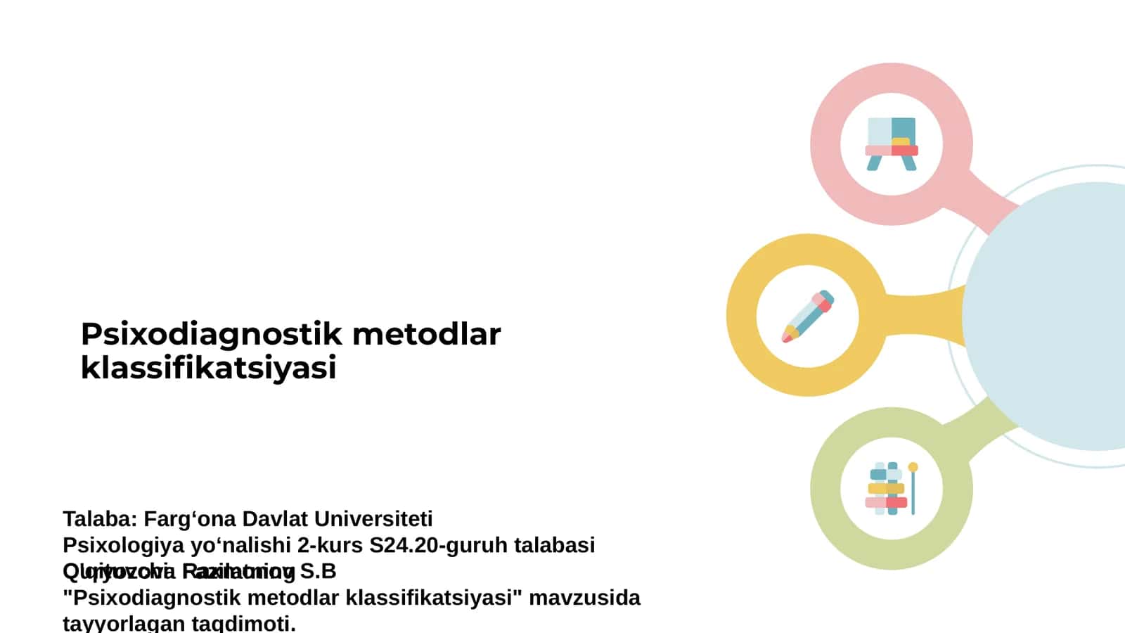 Psixodiagnostik metodlar klassifikatsiyasi 1