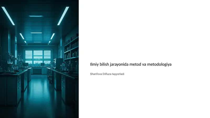 Ilmiy bilish jarayonida metod va metodologiya 1