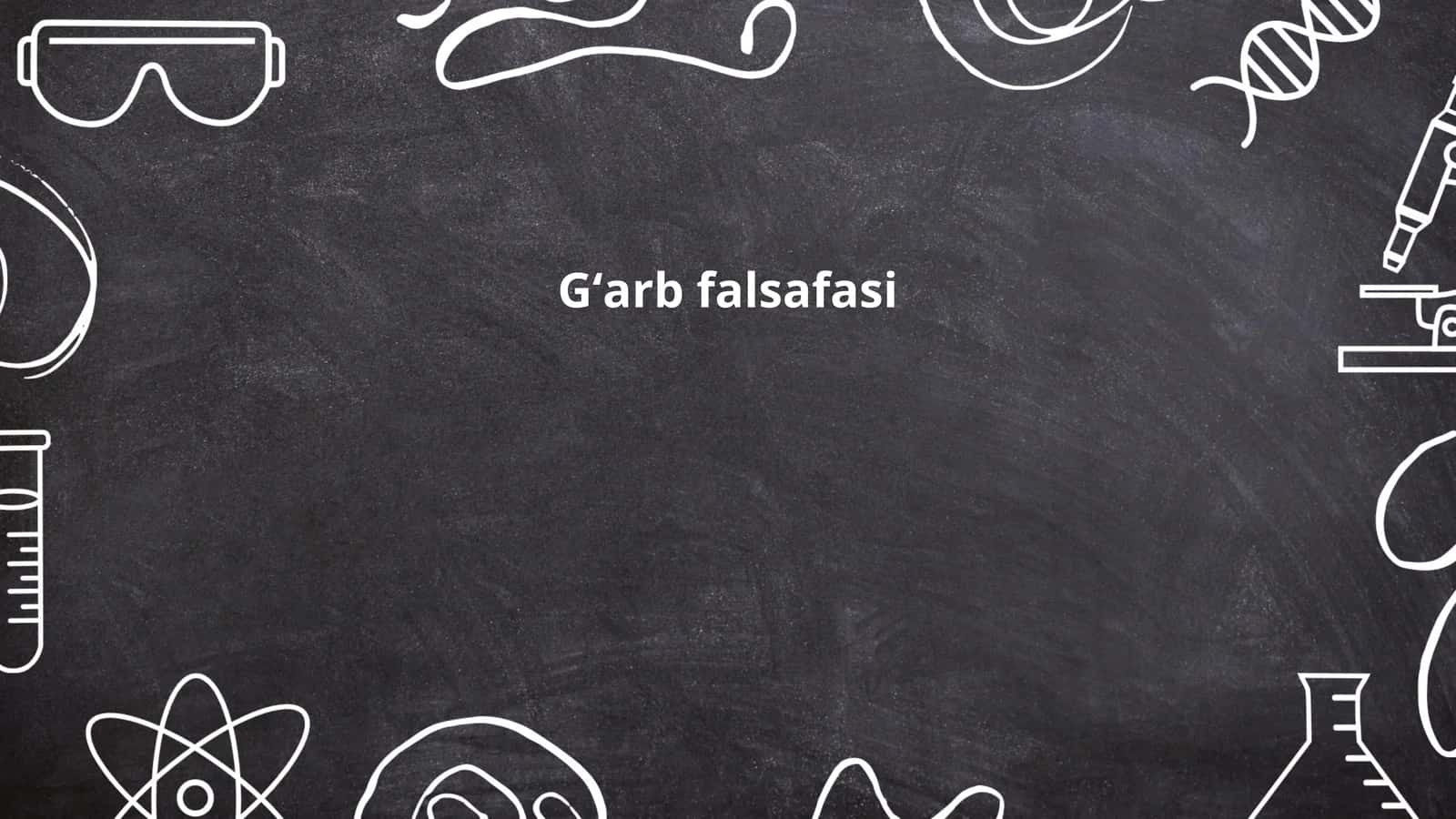 Gʻarb falsafasi 1