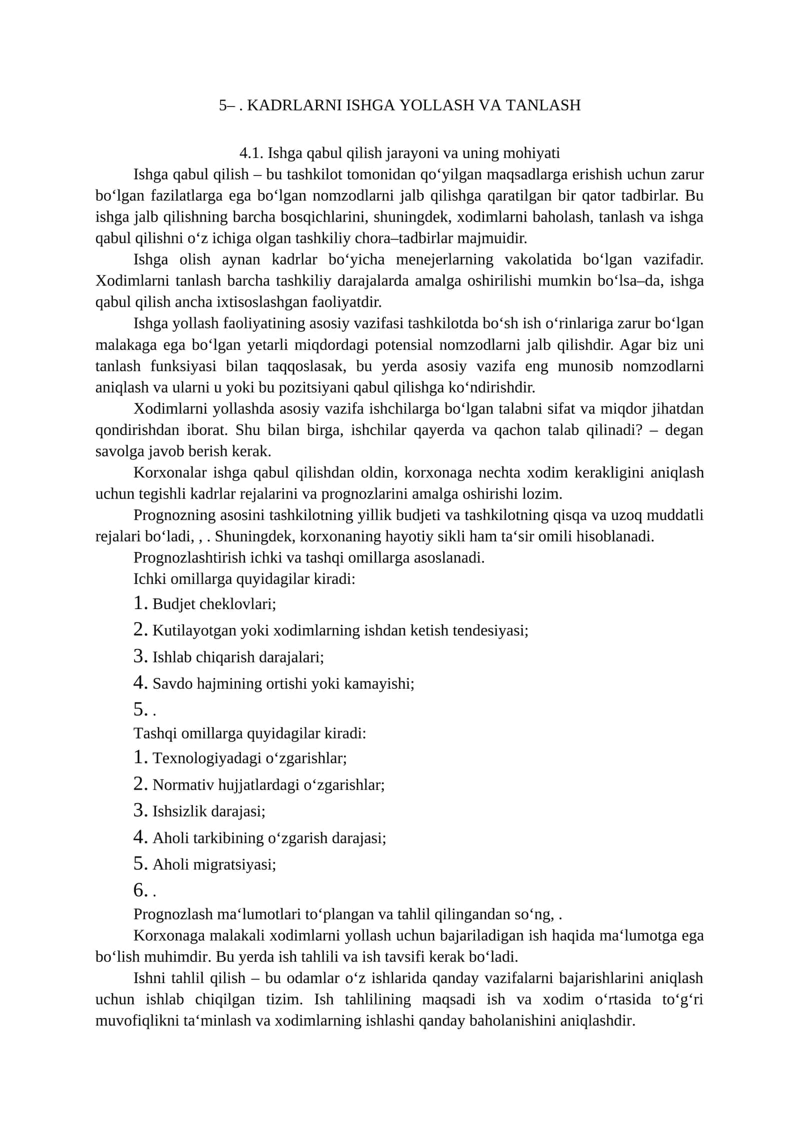 KADRLARNI ISHGA YOLLASH VA TANLASH 1