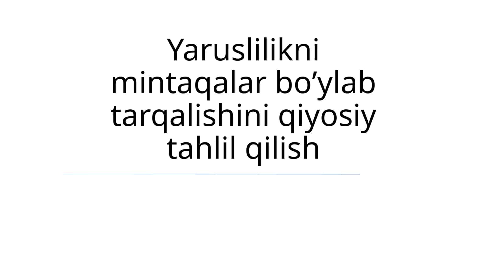 Yoshlik ishsizlik taqsimotini tahlil qilish 1