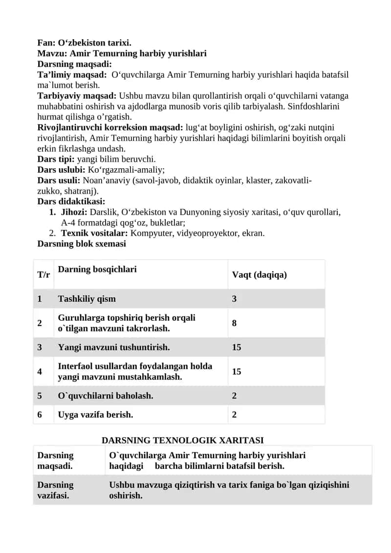 Amir Temurning harbiy yurishlari 1