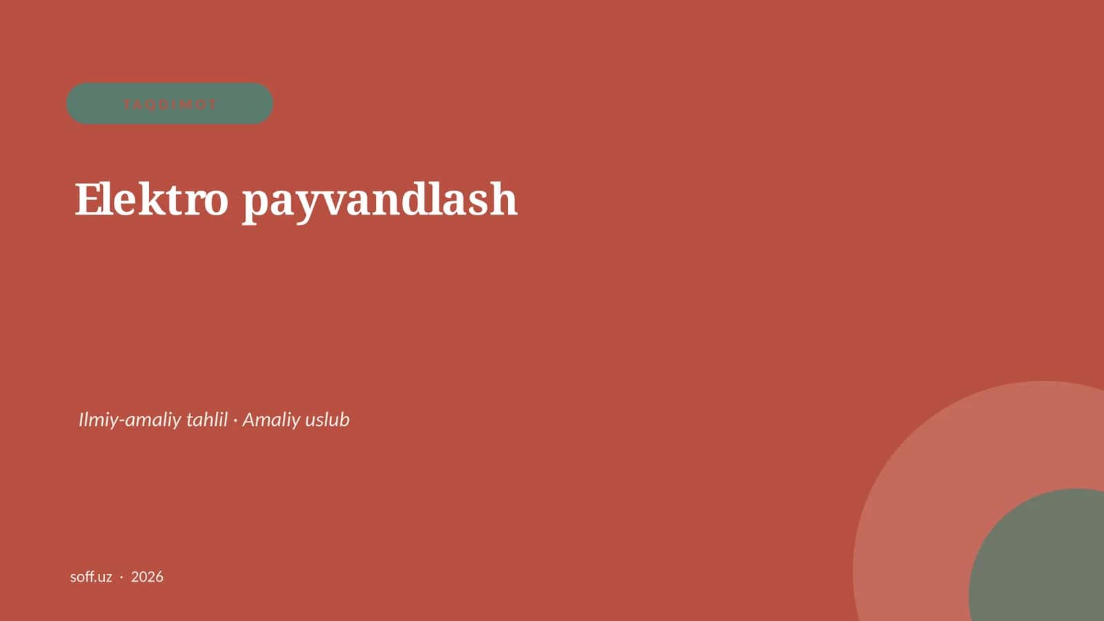 Elektro payvandlash 1