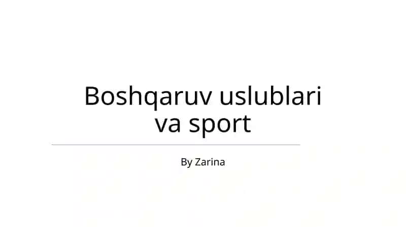 Trenerlik Uslublari va Jamoa Dinamikasi