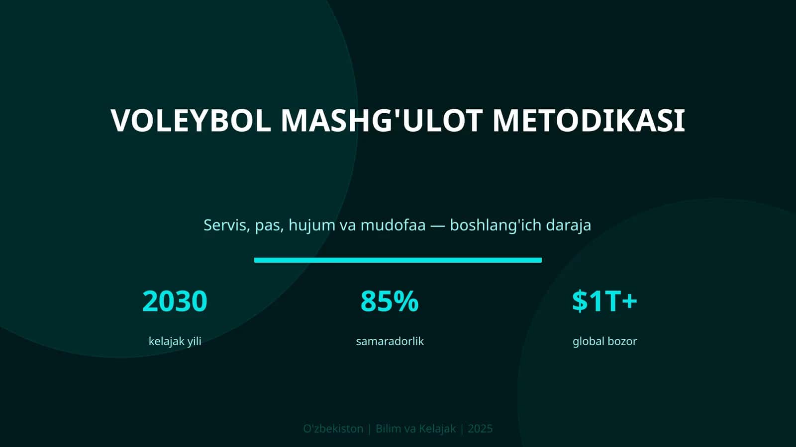 VOLEYBOL MASHG'ULOT METODIKASI 1