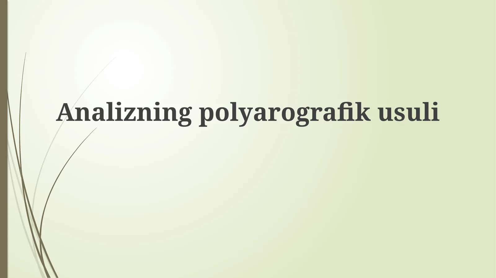 Polarografiya Analiz Metodi 1