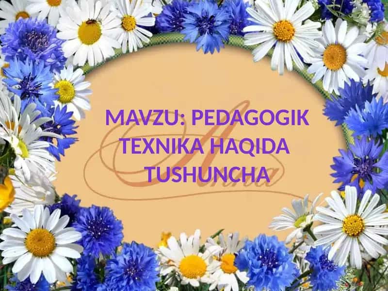 Pedagogik texnika 1