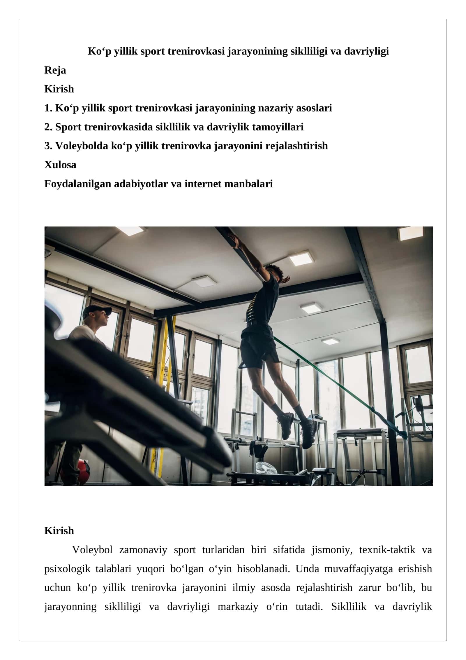 Ko‘p yillik sport trenirovkasi jarayonining siklliligi va davriyligi 1