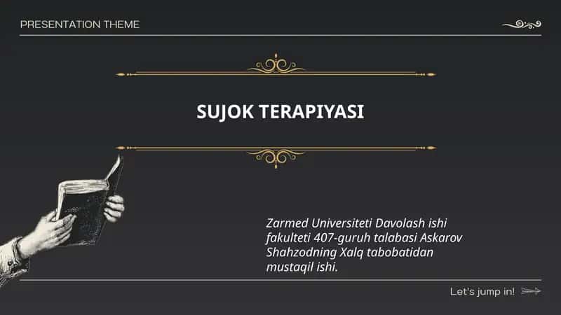 SUJOK TERAPIYASI 1