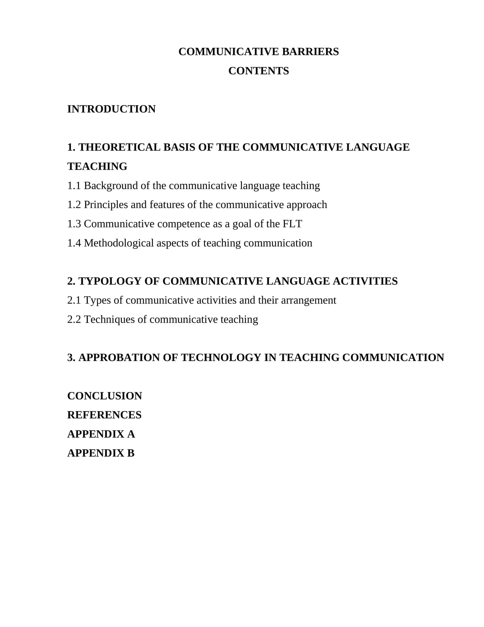 Communicative Barriers 1