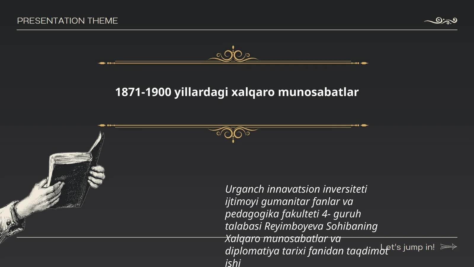 Xalqaro munosabatlar va diplomatiya tarixi 1