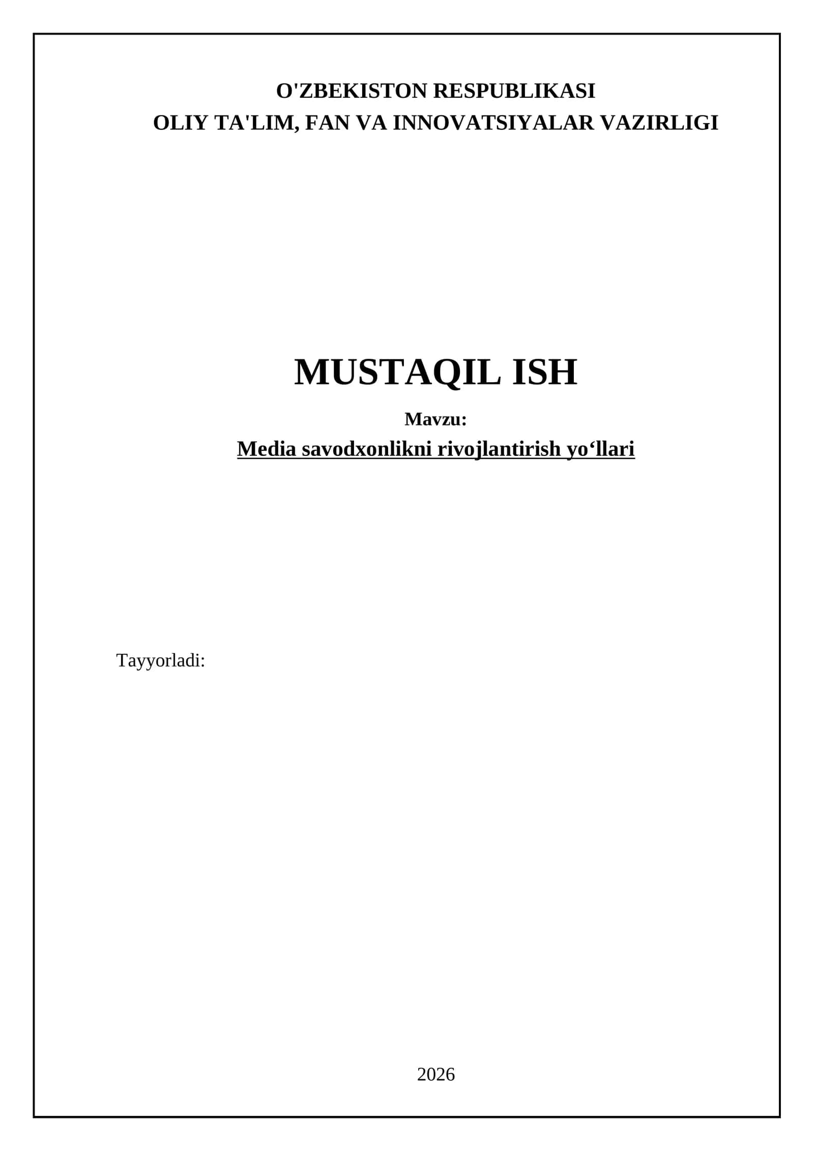 Media savodxonlikni rivojlantirish yoʻllari 1