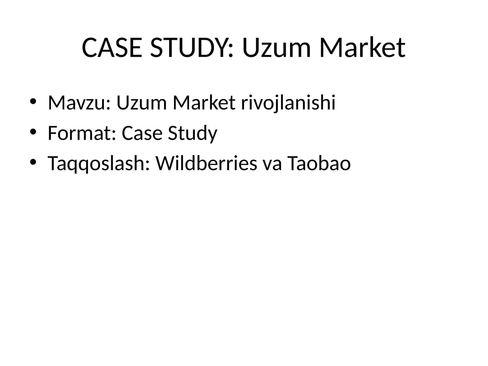 CASE STUDY: Uzum Market 1