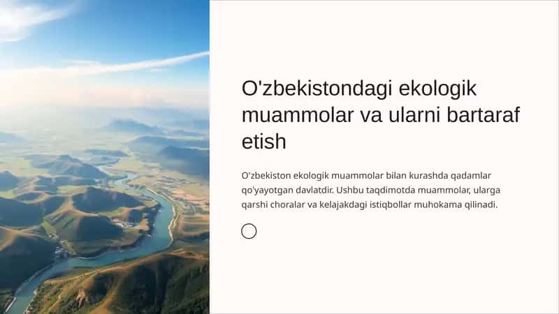 Ekologik muammolar va ularni bartaraf etish 1
