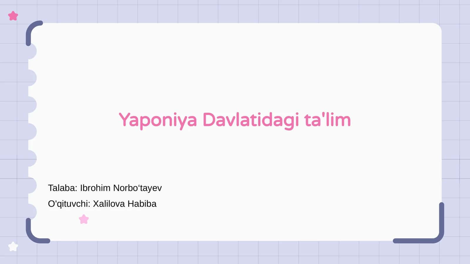 Yaponiya Davlatidagi ta'lim 1